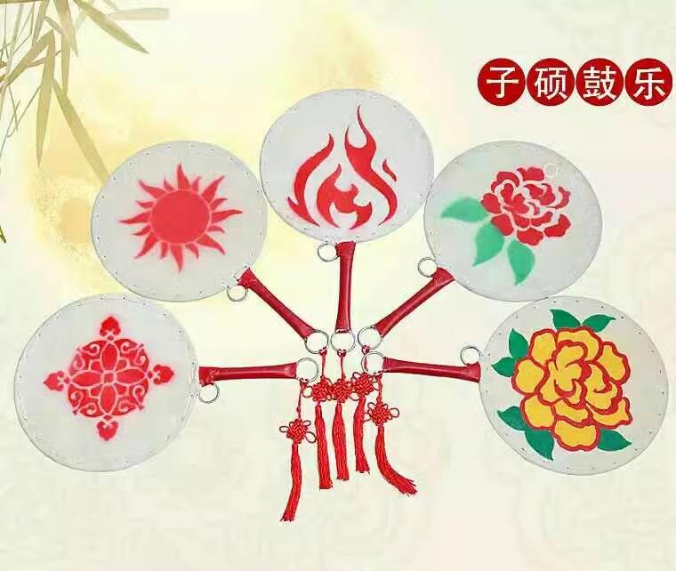 太鼓 ソゴ 小鼓 韓国 楽器 民族 伝統工芸 民芸品 舞踏用 小道具 子供 パフォーマンス 演奏 音楽 縁起物 手持ち 炎 花柄 無地 その1