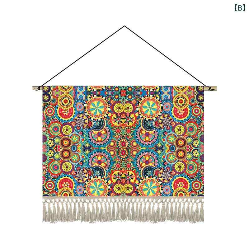 おしゃれ インテリア タペストリー 民族風 ボヘミアン エスニック 旅館 壁面 背景 装飾 吊り下げ 壁掛け キャンバス リビング 寝室 玄関