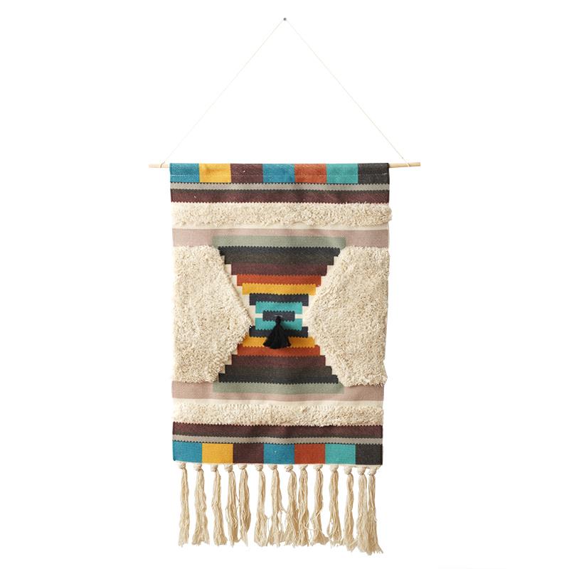 おしゃれ インテリア タペストリー 民族風 北欧 エスニック タッセル 吊り下げ 壁掛け 背景 装飾 キャ..