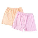 トランクス レディース 夏 薄手 ショート パンツ インナー 大きいサイズ ゆったり ウエストゴム 通気性 柔らかい シニア マダム ミセス シンプル ピンク 肌色 無地