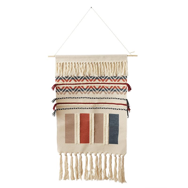 おしゃれ インテリア タペストリー 民族風 北欧 エスニック 手織り タッセル キャンバス アート 吊り下げ 壁掛け リビング 寝室 玄関