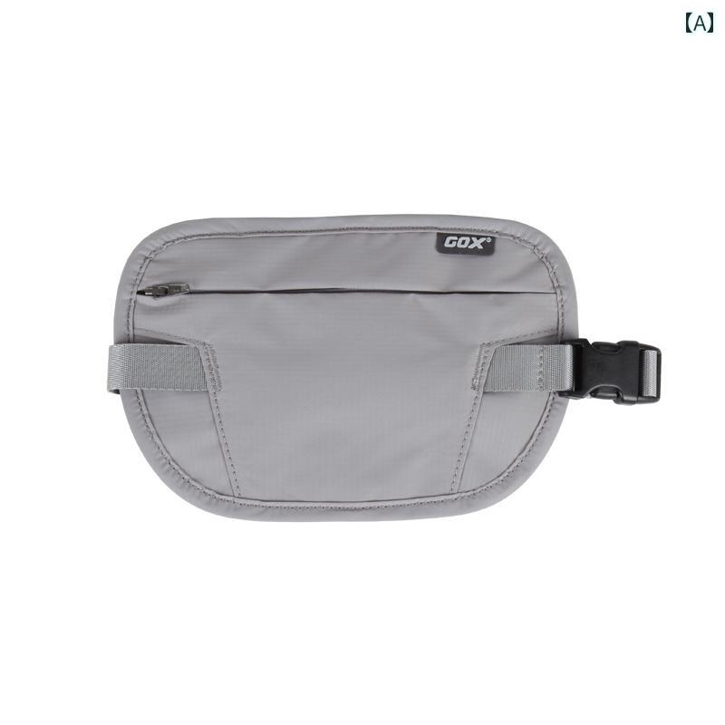 海外旅行 ボディバッグ 男女兼用 薄型 軽量 ぴったり フィット 盗難防止 パスポート 貴重品 収納 ウエストポーチ ショルダー 斜め掛け スポーツ アウトドア ランニング 黒 グレー