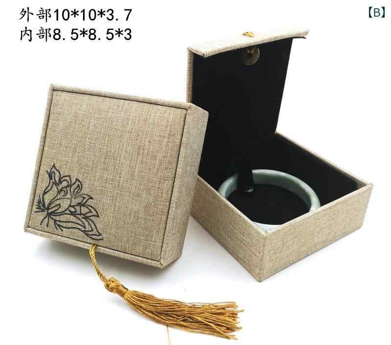 ジュエリーボックス ミニ コンパクト 収納 整理 ポータブル アクセサリー ネックレス ブレスレット 小物 包装 リネン シンプル 花柄 漢字 母の日