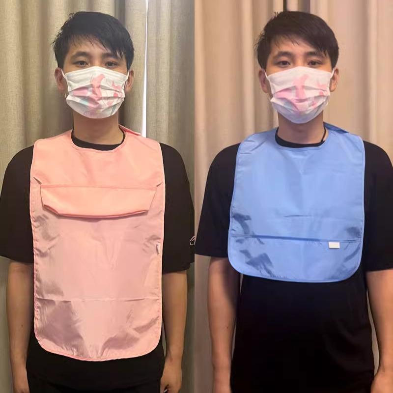 介護用エプロン 食事 大人 高齢者 シニア ポリエステル 男女兼用 防水 防油 施設 老人ホーム 入院 食べこぼし キャッチ お手入れ簡単 おしゃれ チェック 青 緑 赤