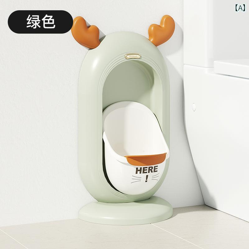 子ども トイレトレーニング 男の子 練習 小便器 赤ちゃん 立ち おしっこ アニマル 動物 かわいい 緑 茶色 白 トナカイ 犬 パンダ