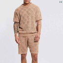 セットアップ メンズ カジュアル おしゃれ 夏 ファッション 半袖 Tシャツ ショート パンツ 半ズボン 大きいサイズ ゆったり キャメル 緑