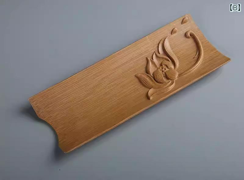 おしぼり トレー 北欧 竹製 ホテル レストラン 飲食店 店舗 来客用 タオル 長方形 上絵付色 おしゃれ 厚手 立体的 コースター ざる型 蓮の花