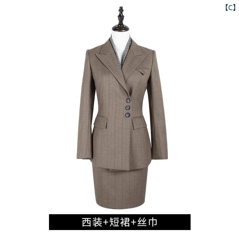 スーツ セットアップ レディース かっこいい 長袖 オフィス 制服 秋冬 ワンピース ...