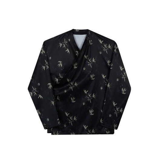 チャイナ風 トップス メンズ 秋 シャツ 前開き 紐 Vネック 重ね襟 長袖 プリント ゆったり 普段着 レトロ おしゃれ カジュアル 竹の葉 黒 チャイナ風 トップス メンズ 秋 シャツ 前開き 紐 Vネック 重ね襟 長袖 プリント ゆったり 普段着 レトロ おしゃれ カジュアル 竹の葉 黒