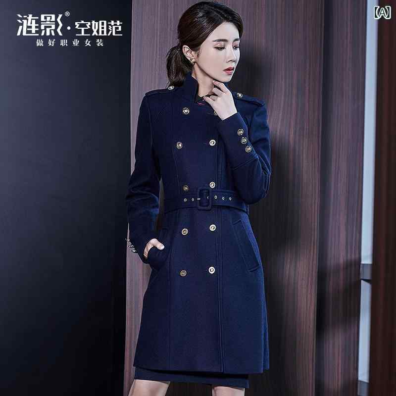 コート レディース 冬 通勤 大人 暖かい 防寒 おしゃれ スチュワーデス 制服 秋 ウェア ウール 営業 ウール ウール オーバー オール 厚手