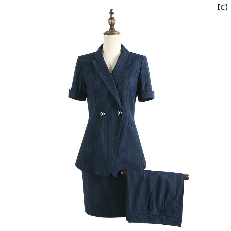 スーツ セットアップ レディース かっこいい 制服 長袖 おしゃれ パンツ ビジネス 服装 ストライプ 女性 春秋 営業 不動産 フォーマル ジャケット