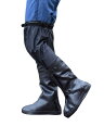 シューズカバー 防水 メンズ レインブーツ PVC 長靴 アウトドア 農作業 釣り 滑り止め 耐摩耗性 膝上 軽量 伸縮性 シンプル 黒 青