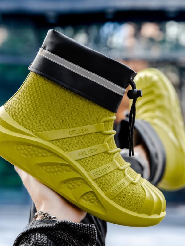 長靴 メンズ 大人 春秋 レインブーツ ラバーシューズ 滑り止め 耐摩耗性 防水 雨具 釣り 農作業 アウトドア 履きやすい 暖かい カジュアル おしゃれ 黒 緑 グレー