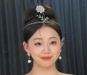 ヘアアクセサリー 結婚式 レディース ブライダル 花嫁 ウェディング ヘッドドレス 髪飾り パーティー お色直し 撮影道具 おしゃれ ティアラ 王冠 花 キラキ...