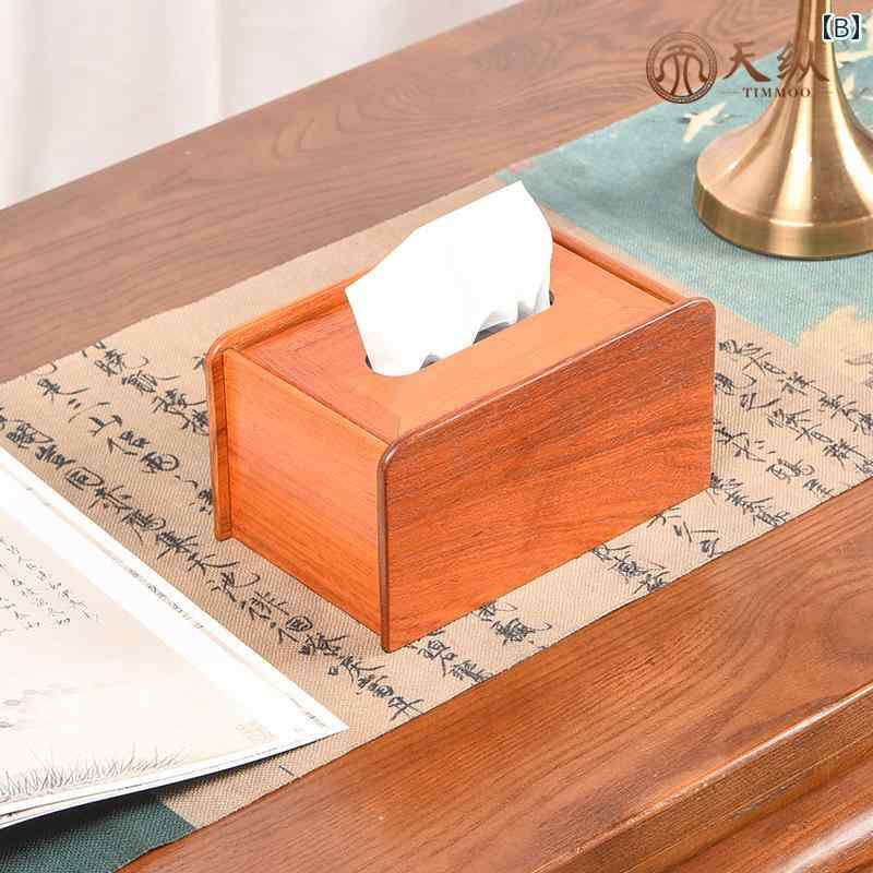 ティッシュケース 木製 ボックスカバー 卓上 収納 ナプキン ペーパー入れ インテリア 雑貨 リビング 寝室 客間 プレゼント おしゃれ レトロ 引き出し 中国風 無垢材