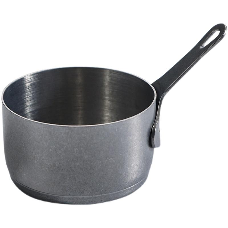 ソース 入れ おしゃれ レトロ ステンレス 鋼 カップ アメリカン ウエスタン ステーキ ドレッシング レストラン カフェ シンプル 持ち手付き