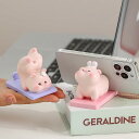 スマホ スタンド 卓上 かわいい 癒し 寝室 デスク 装飾 アクセサリー 携帯電話 ホルダー ぶた モチーフ ピンク 樹脂 プレゼント