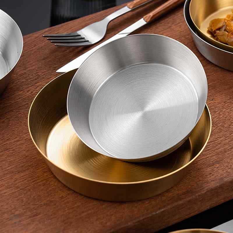 薬味皿 おしゃれ 304ステンレス おかず 取り分け 韓国 料理店 シンプル ソース キッチン 雑貨 家庭用 ..