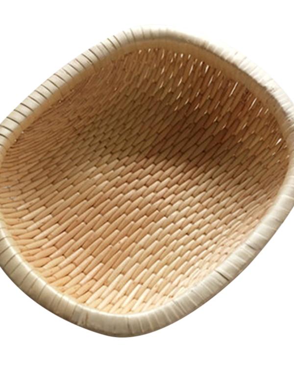 フルーツバスケット おしゃれ 籐 トレー 卓上 スナック パン シンプル 収納 かご キッチン リビング 雑貨 家庭用 四角 丸 八角形