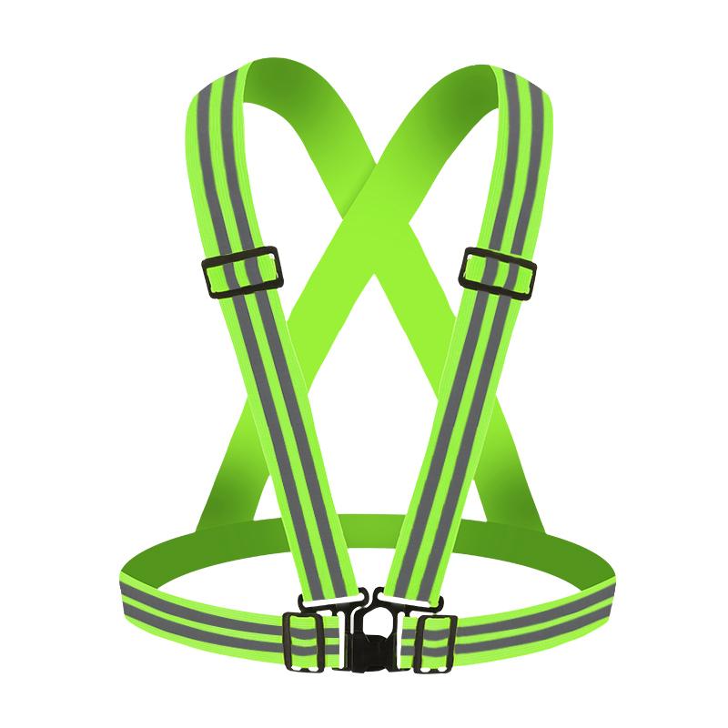 反射 ベスト 夜間 交通安全 セーフティー 警備 サイクリング ジョギング 自転車 バイク 保護 高弾性 ス..