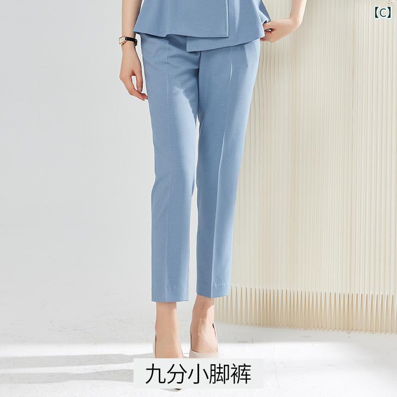 エステ 制服 豪華 女性 半袖 薄手 美容 フロント スカート