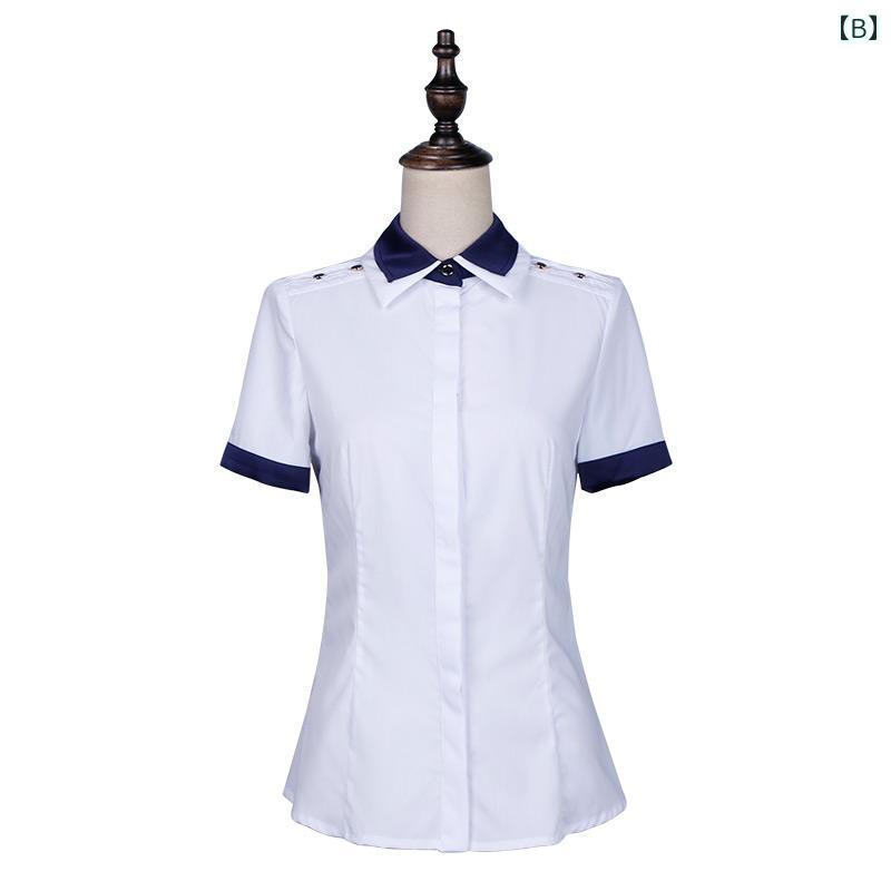 制服 CA スチュワーデス スカート おしゃれ 夏 ウェア 女性 半袖 シャツ 不動産 コ...