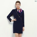 受付 制服 ワンピース レディース おしゃれ 長袖 春秋 スチュワーデス ヒップ スカート 営業 証券 フロント デスク 女性用