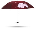 日傘 レディース傘 晴雨兼用 折りたたみ 紫外線対策 日焼け防止 撥水 UVカット 遮熱 母の日 プレゼント 贈り物 シンプル エレガント 携帯 コンパクト 赤...