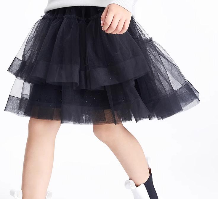 かわいい 女の子 スカート 子供 大人 レディース 春秋 ボトムス チュチュ メッシュ 透け感 多層 ウエス..