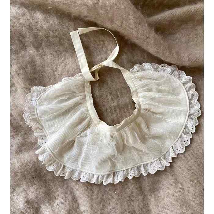エプロン 白 レース メッシュ ベビー 女の子 春夏 秋 多層 パンチング ギャルソン 腰巻 紐 おめかし お..