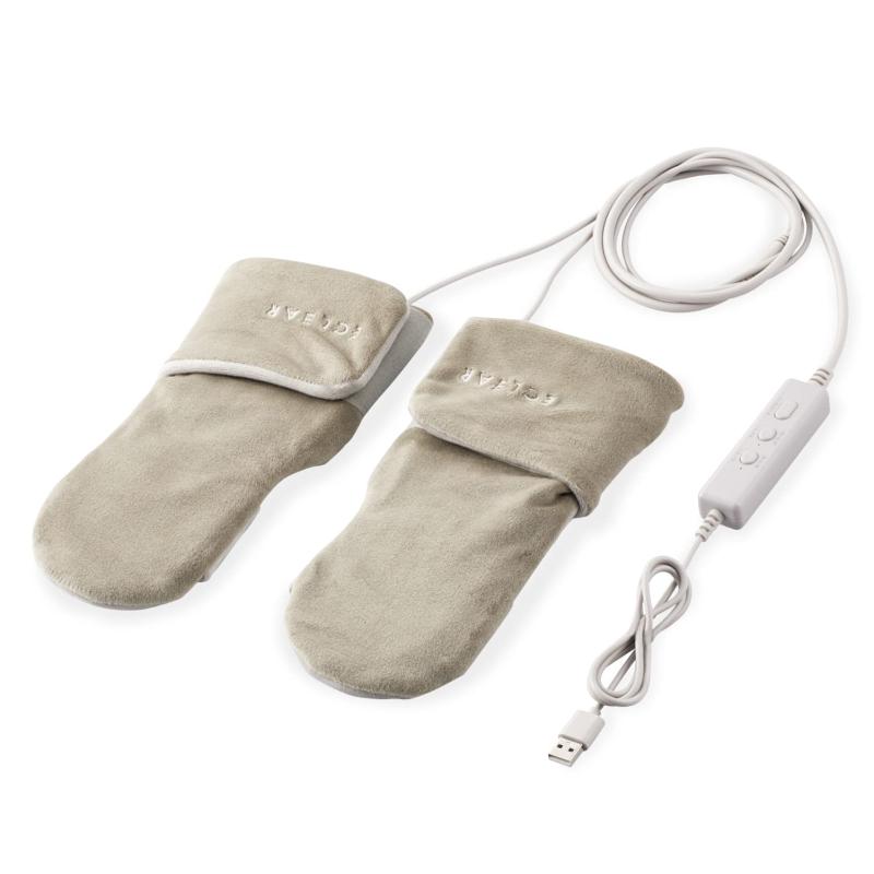 エレコム ハンドウォーマー 手袋 レッグウォーマー 2WAY 電熱 USB給電式 45×26cm 3段階温度調整 最大約47℃ 温めタイマー機能付