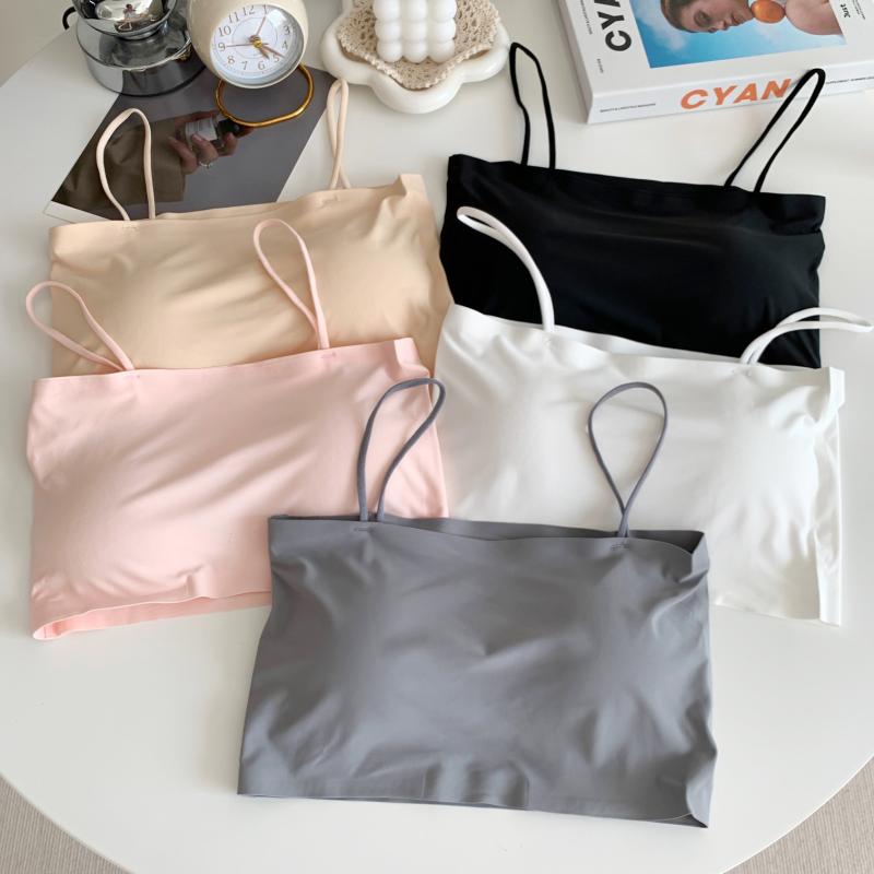 キャミソール ショート丈 インナー カップあり レディース ブラトップ ひんやり 涼しい 見せる 伸縮 通..