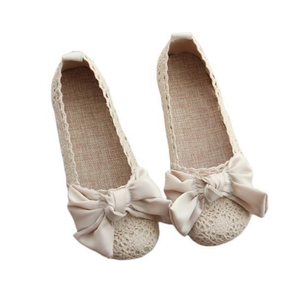 フラットシューズ 歩きやすい レディース 夏 リボン メッシュ 韓国 浅履き ラウンドトゥ ローヒール 柔らかい 痛くなりにくい おしゃれ 妊婦 普段使い 黒 ベージュ