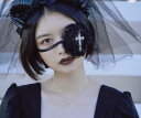 コスプレ 眼帯 ゴスロリ ダーク レース クロス アイパッチ ハロウィン 仮装 ゴシック ヴァンパイア ボリューム ゾンビ 花嫁 片目 十字 黒(3)