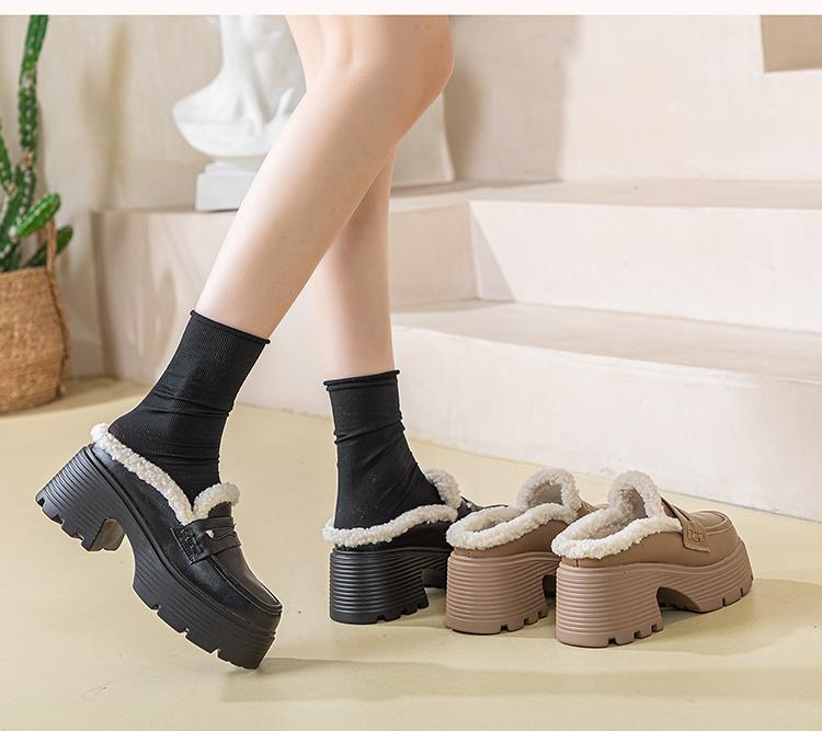 厚底サンダル レディース おしゃれ ローファーシューズ かかとなし 履きやすい 歩きやすい ベルベット 冬 暖かい ラウンドトゥ 黒 キャメル