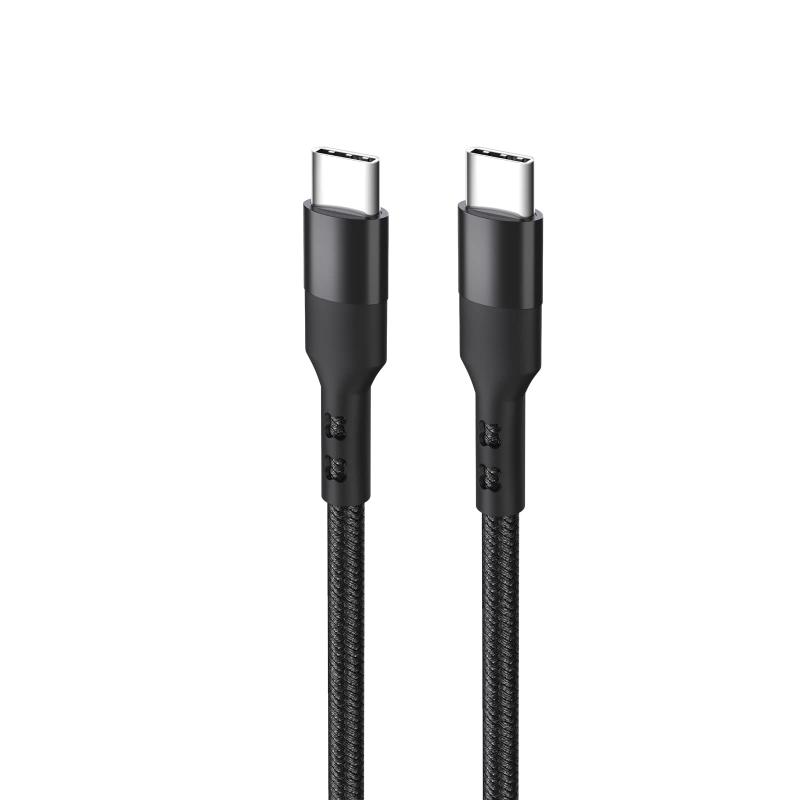 Popolier USB C ケーブル 1m【60W/3A 急速充電】Type C to Type C 高耐久ナイロン スマートフォン、タブレット、ノートパソコン対応 100cm【ビデオ出力非対応】