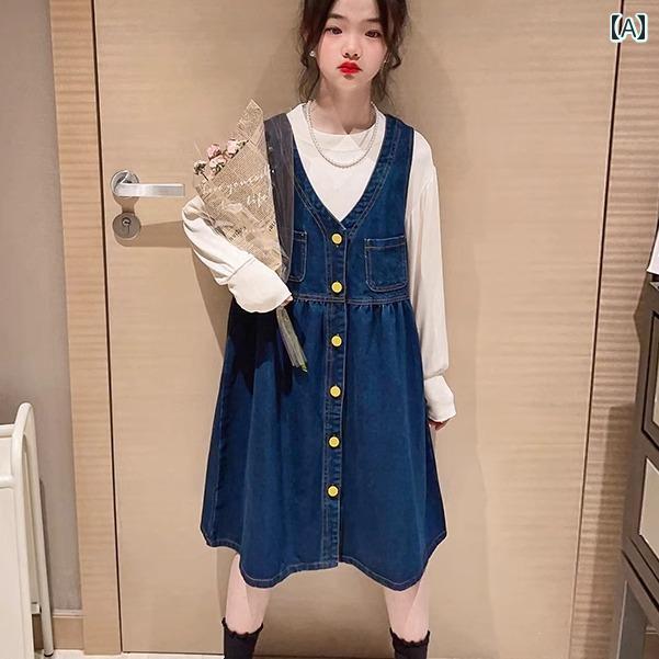 ジャンパースカート 子ども 女の子 春秋 ボトムス サロペット オーバーオール デニ...