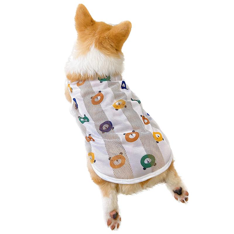 犬 夏服 おしゃれ 大きいサイズ コーギー 通気性 抜け毛防止 紫外線対策 薄手 カジュアル 散歩 熊 パイ..
