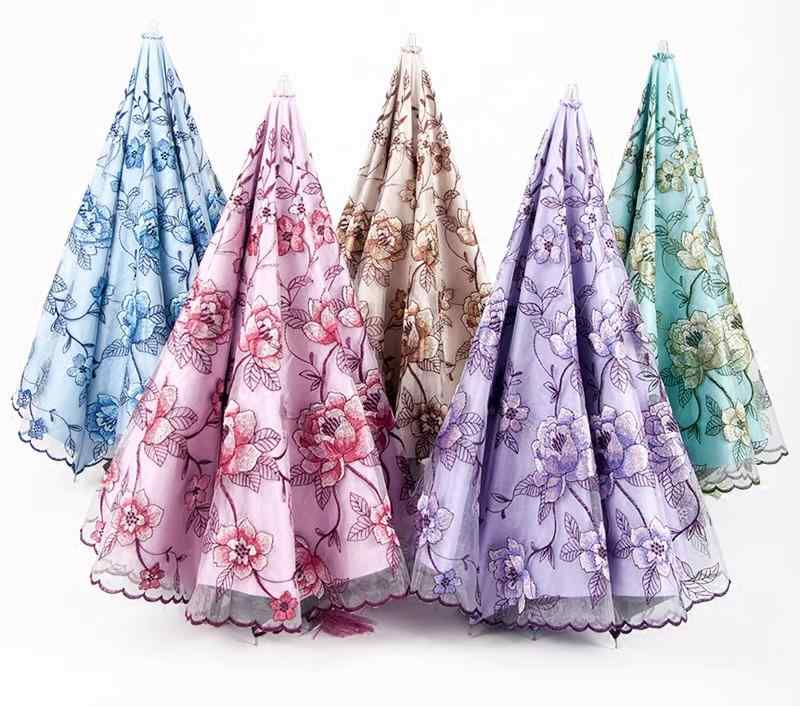 日傘 折りたたみ 二つ折り 日焼け防止 レディース レース 刺繍 花柄 エレガント 母の日 プレゼント タ..