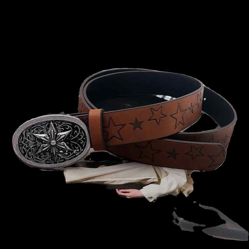ベルト レディース おしゃれ ヴィンテージ風 y2k 星柄 個性 装飾 アクセント レトロ カジュアル コーデ ジーンズ スカート