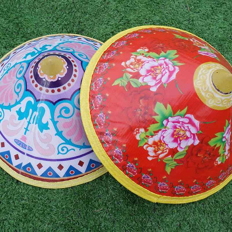 笠 帽子 子供 ダンス パフォーマンス 小道具 ハット 大人 カラフル 屋外 日よけ 防雨 麦わら シンプル ..