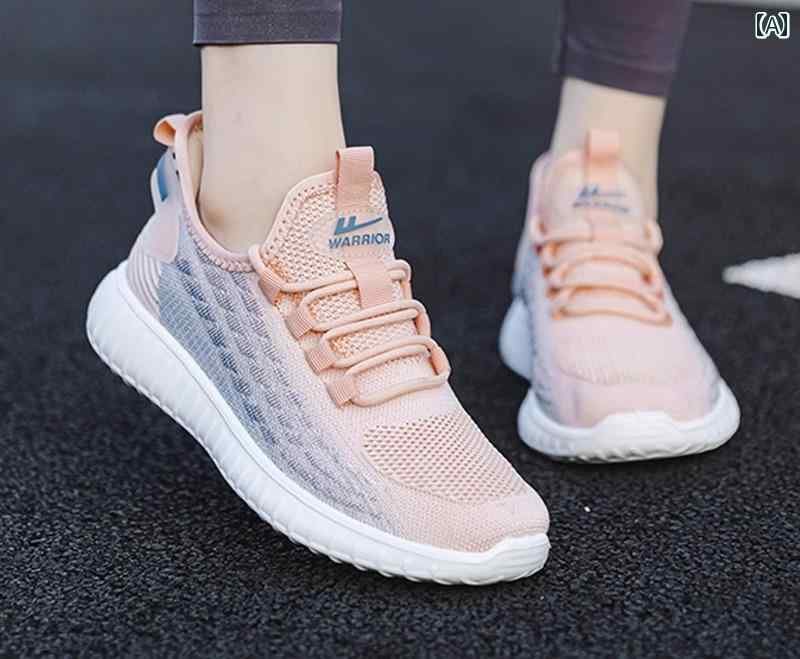 スニーカー レディース 歩きやすい 軽い メッシュ 靴 通気性 ランニング シューズ レースアップ クッション性 速乾 スポーツ 黒 グレー ピンク