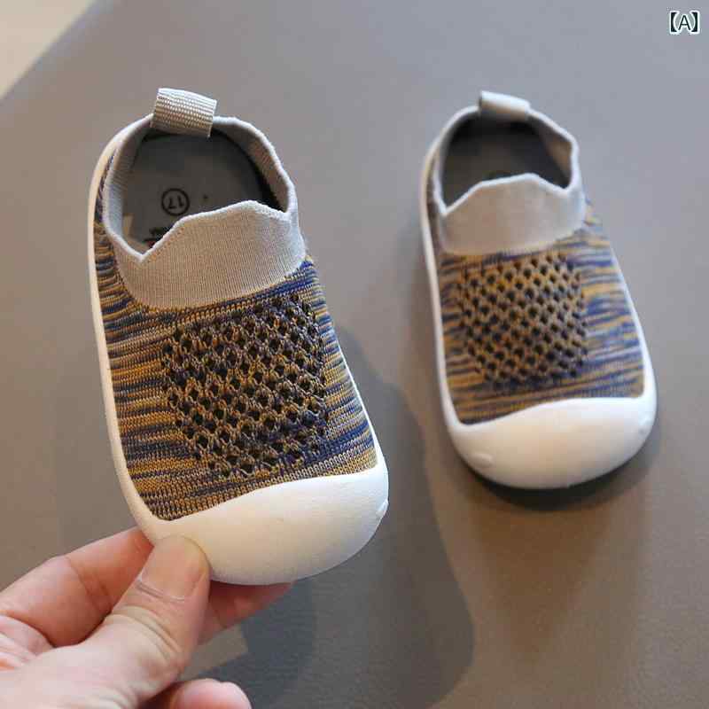 楽天フロントップ楽天市場店キッズ 子供 シューズ 韓国 春秋 靴 ベビー 幼児 メッシュ スニーカー サンダル スリッポン 通気性 ソフトソール 柔らかい ウォーキング レジャー シンプル カジュアル 黄 ピンク 赤