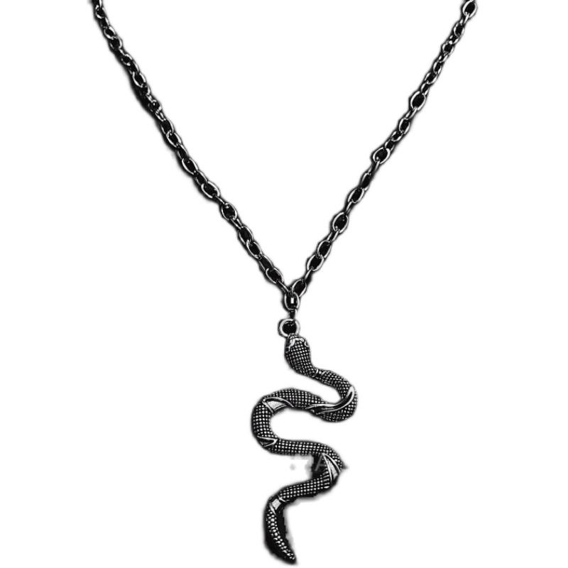 蛇 モチーフ アクセサリー ユニセックス ネックレス ペンダント チョーカー 装飾 スネーク ヘビ ヒップホップ ユニーク 個性的 ストリート スタイリッシュ