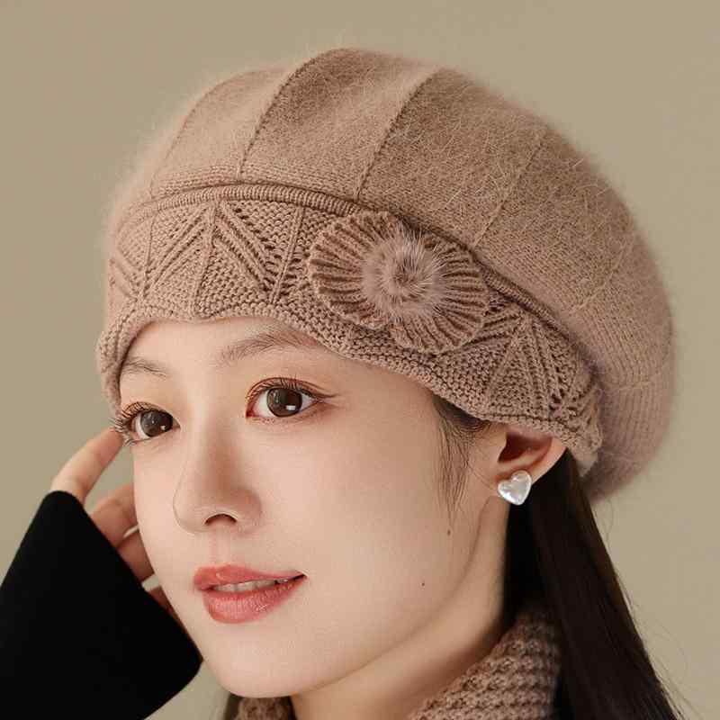ニット帽 レディース 女性用 中高年 ママ おばあちゃん 秋冬 防寒 保温 暖かい 厚手 裏起毛 おしゃれ ..