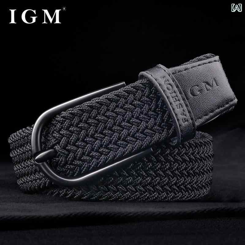 穴なし ベルト レディース 編み込み 伸縮 バックル デニム合わせ 風 シンプル カジュアル