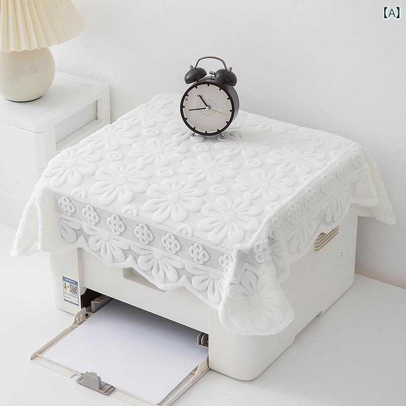 プリンタ カバー オーガンジー レース おしゃれ ファックス コピー機 布 コンピューター サイド テーブル 電子レンジ 汎用 キッチン 書斎 リビング