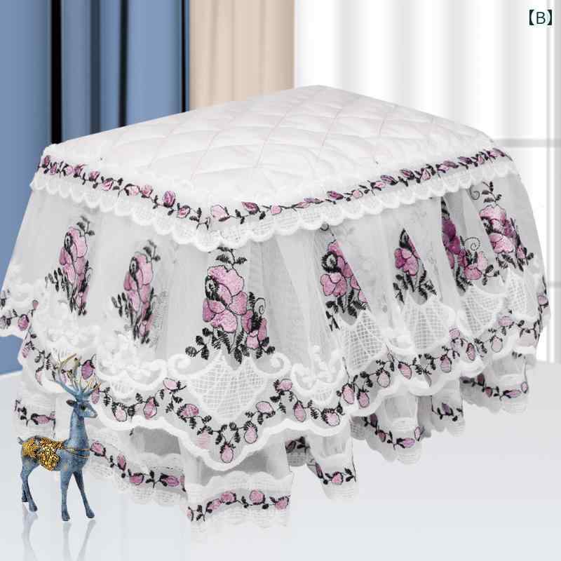 ほこりよけ 布 電子レンジ カバー クロス 多目的 タオル レース グリーン レッド イエロー 花柄 ヨーロピアン インテリア キッチン