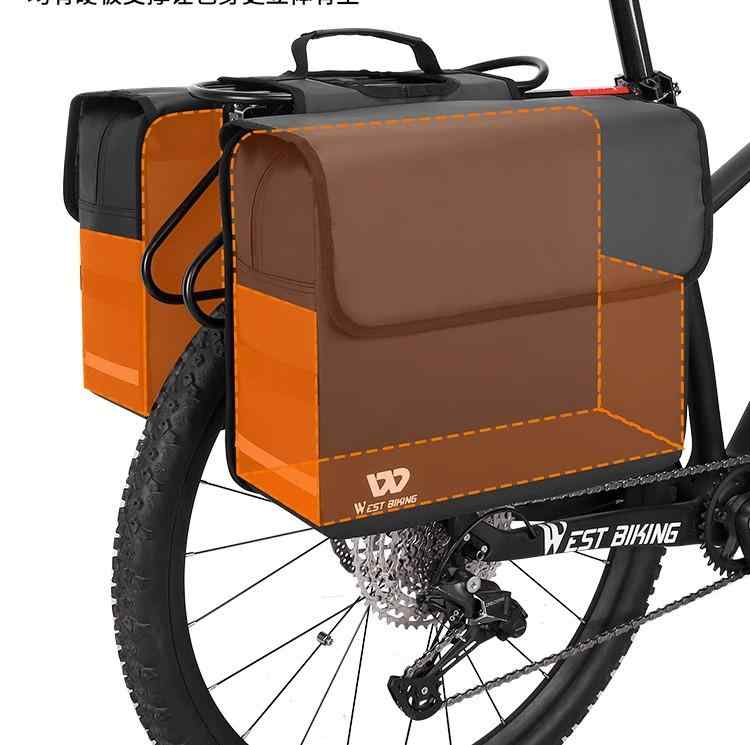 サイドバッグ 自転車 防水 棚 ストレージ マウンテンバイク 用品 リアシート 収納 ボックス 大容量 取..