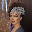 ウェディング ヘッドドレス ヘアアクセサリー 結婚式 花 ラインストーン 撮影 スタジオ 衣装 レディース ゴールド シルバー エレガント おしゃれ 大きい